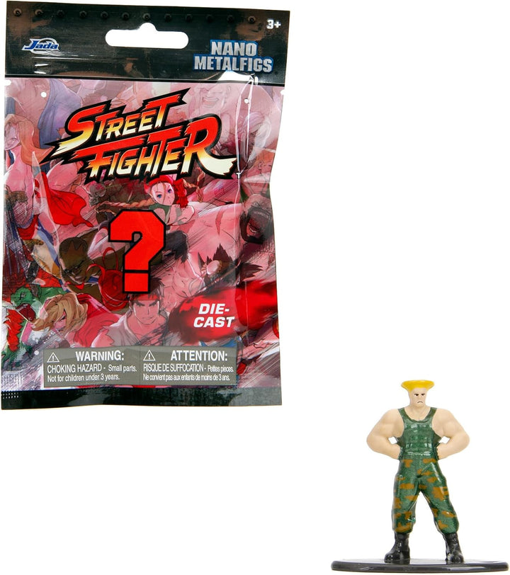 Jada Toys Street Fighter Figure (1X Mystery Figure in Blind Pack) - Detailed Nano Collectible Figure (4 Cm), 1 of 13 Metal Street Fighter Figures For Fans And Collectors Aged 3+, Wave 1