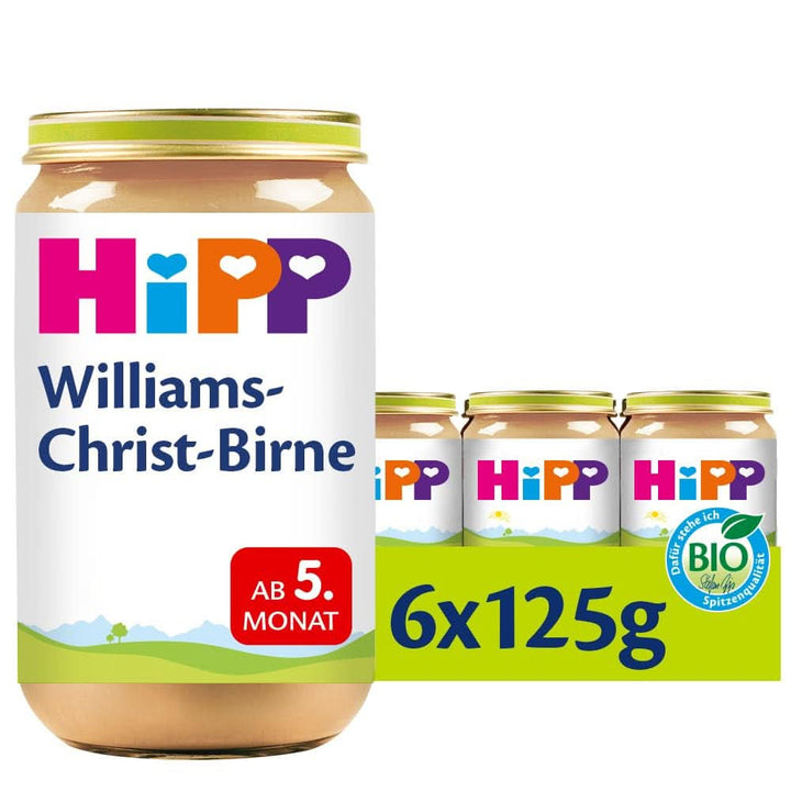 Hipp Fruits, pere Williams-Christ, pachet de 6 (6 X 125 G)