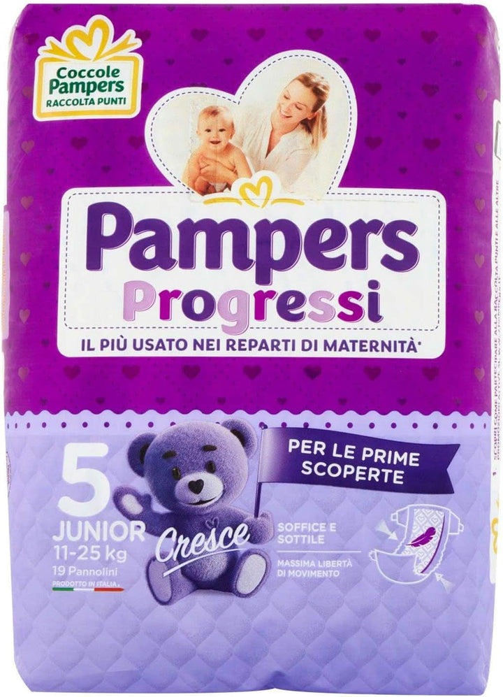 Pampers Progressi Maxi Scutece 11-25 Kg, Mărimea 5 (19Pcs)