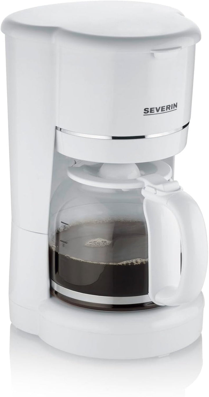 SEVERIN filtru de cafea compact, cafea aromată cu filtru de cafea pentru până la 4 cești, filtru de cafea cu filtru pivotant permanent, oțel inoxidabil / negru, KA 4808