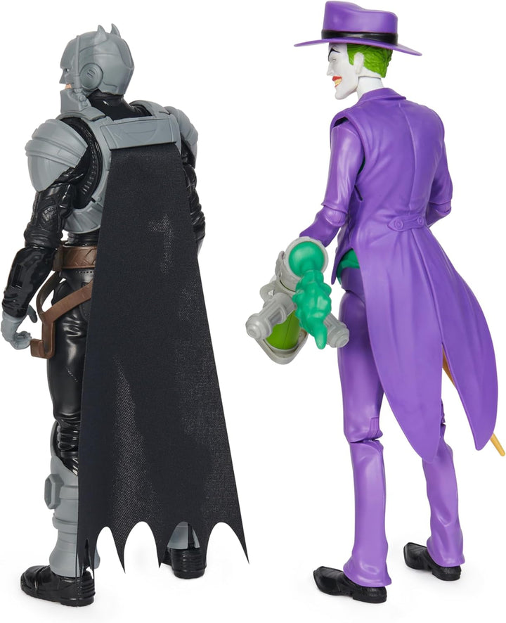 DC Batman Adventures Batman Vs the Joker Action Figure Set, 30 cm - 2 figuri complet mobile cu 12 elemente de echipament pentru jocuri de rol captivante, jucărie pentru copii cu vârsta de peste 4 ani
