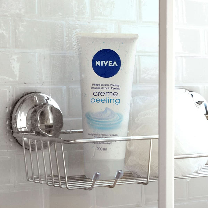 NIVEA Creme Peeling, exfoliant de corp hrănitor cu particule fine și vitamina E, 200 ml