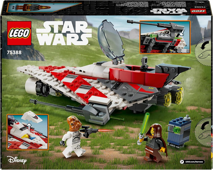 LEGO Star Wars Jedi Bob's Starfighter, jucărie de construit, cărămizi de jucărie pentru navă stelară, personaj popular, cadou de ziua de naștere pentru băieți, fete și toți fanii cu vârsta peste 8 ani 75388