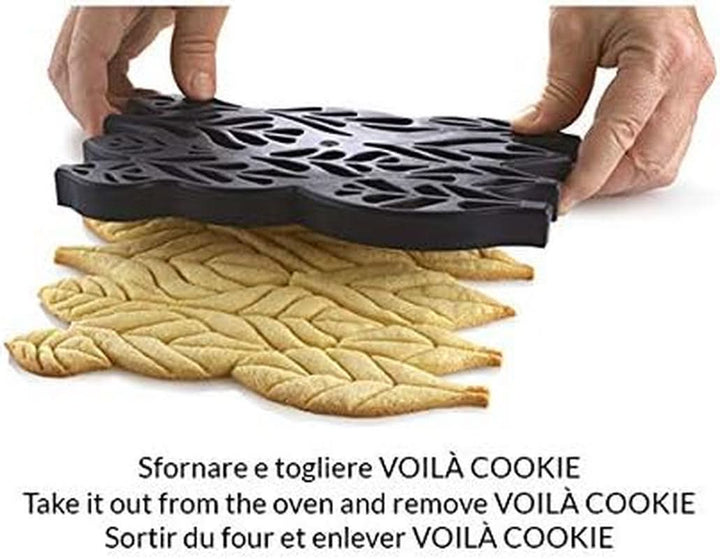 Silikomart, Formă pentru prăjiturele Voila Cookie Leaves, 240mm X 150mm, inaltime 20 mm