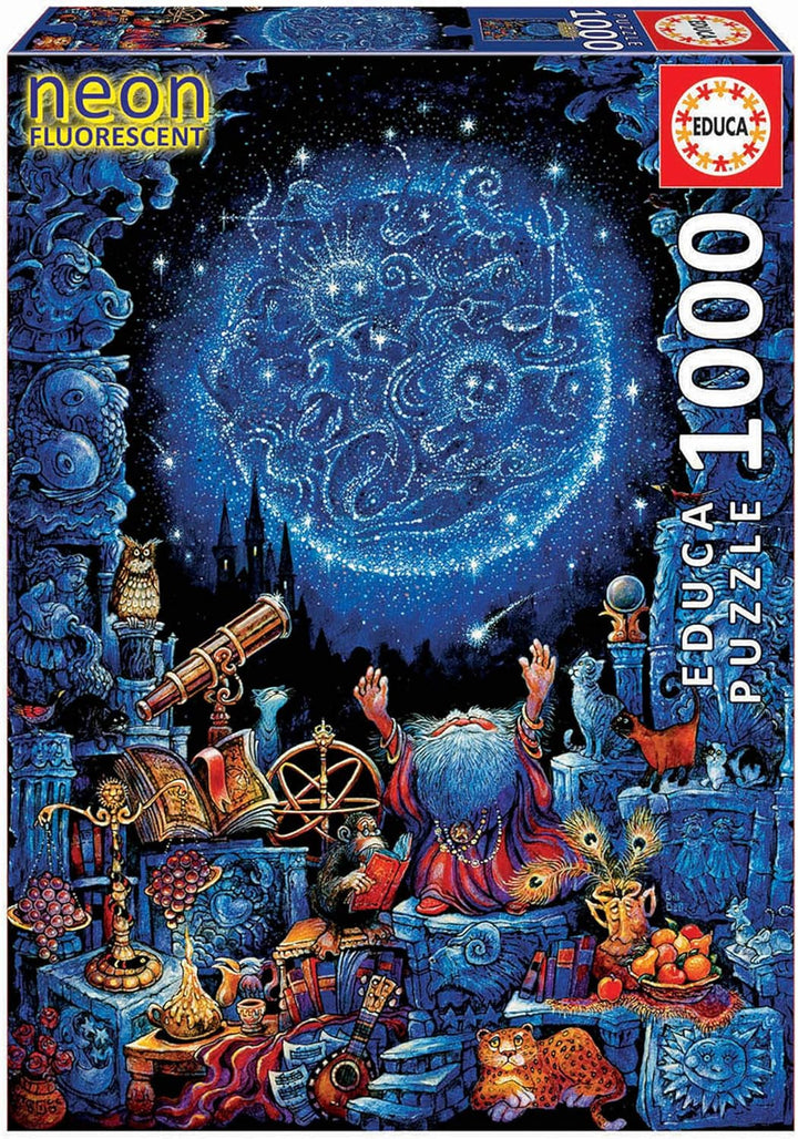 Educa - Puzzle 1000 piese pentru adulti | Imagini cu stele, puzzle 1000 piese pentru adulti si copii de la 14 ani, fluorescent, luminos in intuneric (19561)