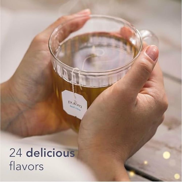 Herbal & Tea Gift Calendar, Tea Selection Made with Organic Ingredients, Best for Birthdays, Anniversaries & Holidays, 24 Bags Tea USA Naty Shop