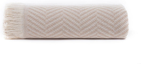 Todocama Mehrzweck-Tagesdecke, Tagesdecke, Ãœberwurf FÃ¼r Bett, SofaÃ¼berwurf, Jarapas, FischgrÃ¤tenmuster (230 X 260 Cm, Sandbeige).