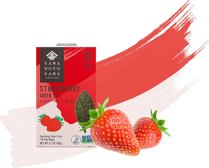 Strawberry Green Tea, 18 Bags Tea USA Naty Shop