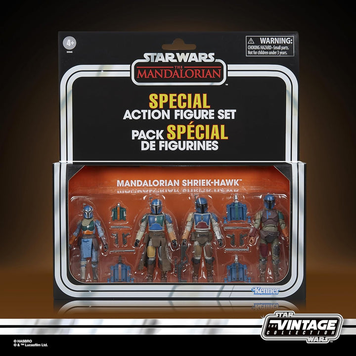 Star Wars Colecția Vintage Mandalorian Shriek-Hawk, 4-Pack Mandalorian, Scala 9.5 Cm