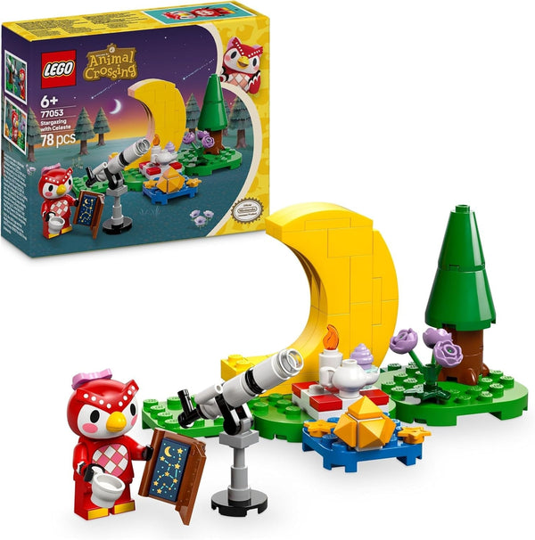 LEGO Animal Crossing Stargazing cu Eufemia, set de construcție pentru copii, set de jocuri video pentru jocuri de rol imaginative, jucărie pentru fete și băieți de la 6 ani, jucărie pentru animale cu figuri 77053