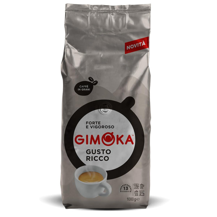 Gimoka – Kaffeebohnen – 1 Kg – Gran Bar Mischung – Intensität 12 – Hergestellt in Italien – 1Kg Packung