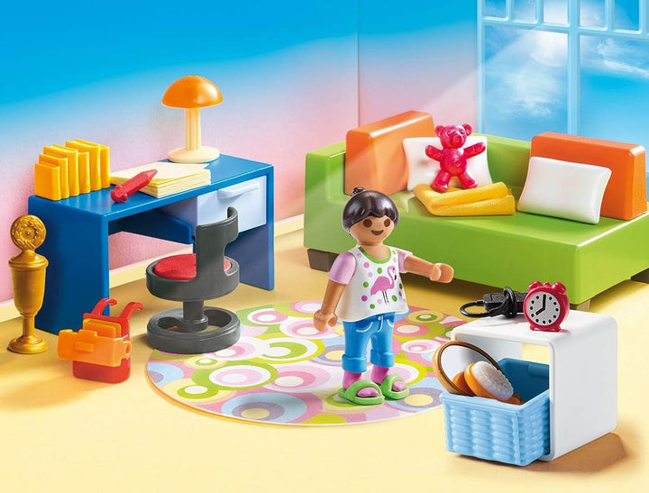Casă de păpuși PLAYMOBIL 70209 Cameră de tineret cu figurină de fată și accesorii, de la 4 ani