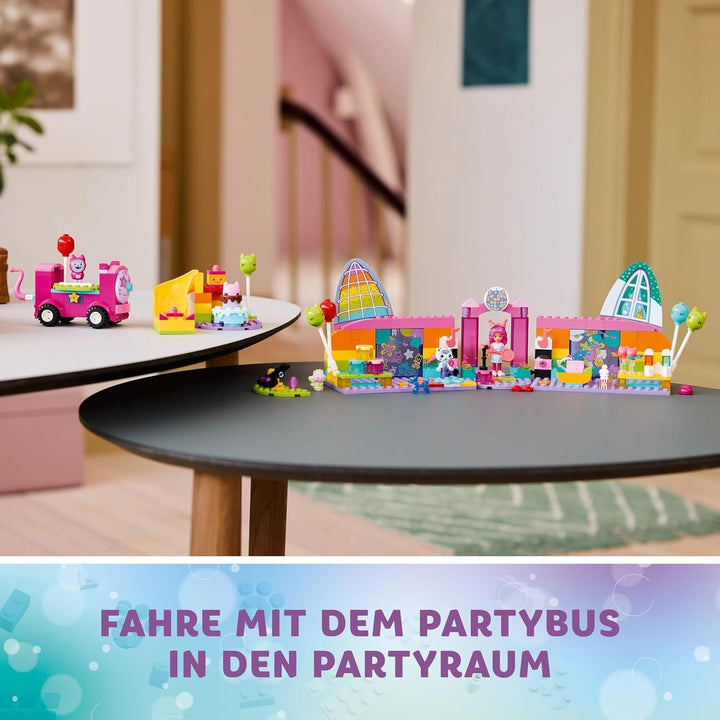 LEGO 4+ Gabby's Dollhouse Gabby's Party Room, Disco Playset cu tobogan și figurine de animale pentru jocuri de rol creative, cadou pentru fete și băieți de la 4 ani 10797