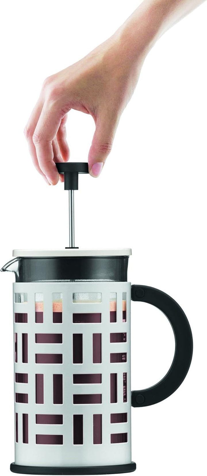 Bodum Cafetière Ã€ Piston, 1.0 L, Acier Laqué Cafetieră Eileen, 8 cești, 1.0 L, 963.9 G, negru, oțel inoxidabil, 1 litru