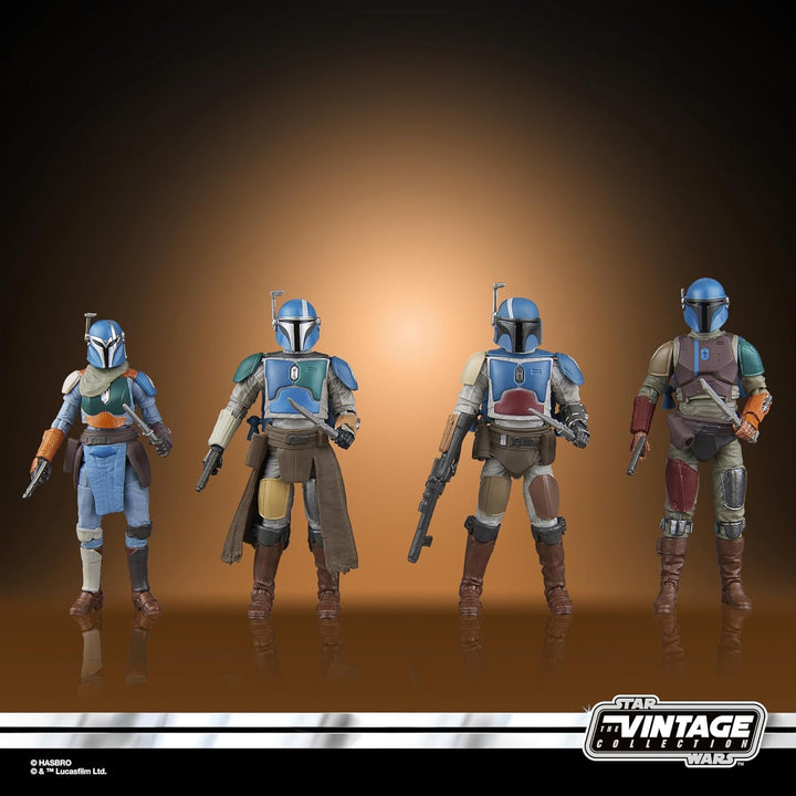 Star Wars Colecția Vintage Mandalorian Shriek-Hawk, 4-Pack Mandalorian, Scala 9.5 Cm