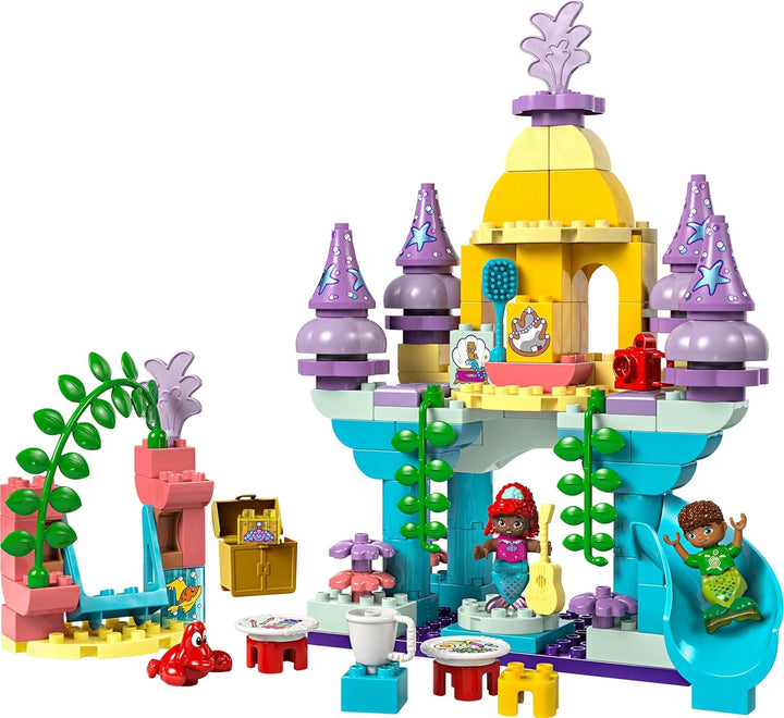 LEGO DUPLO | Disney Ariel's Magical Underwater Palace, jucărie educativă pentru Ariel sirena, castel subacvatic pentru copii cu vârsta de peste 2 ani 10435