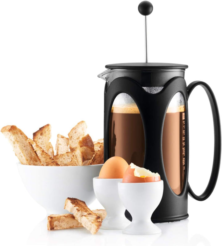 Bodum 10682-01 Cafetieră Kenya (sistem de presare franțuzească, filtru permanent din oțel inoxidabil, 0,35 litri) Negru
