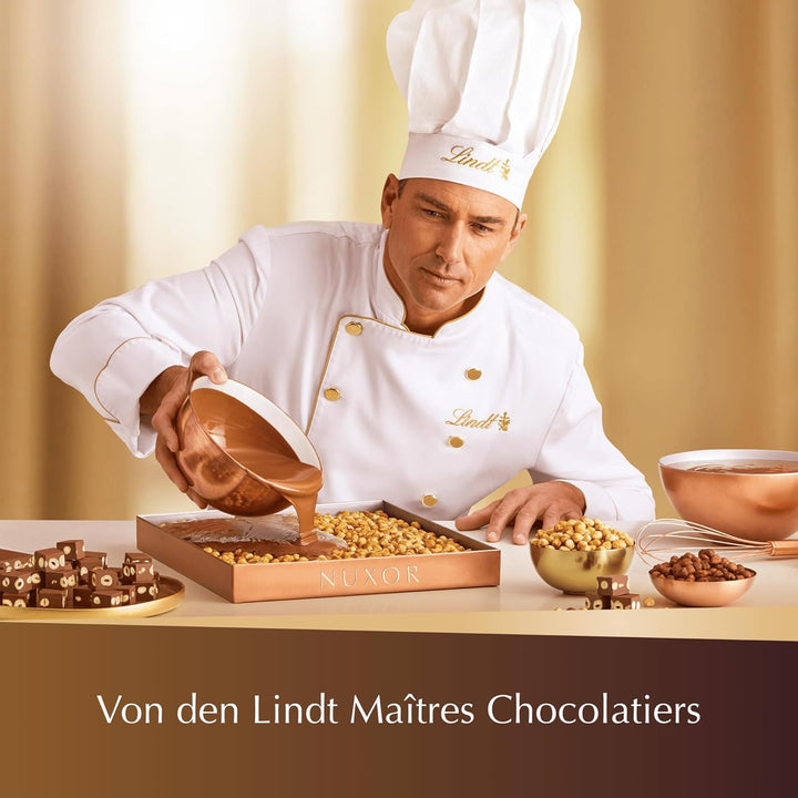 Lindt NUXOR Beutel Feinherb XXL | 700G Beutel | Cremige Gianduja Schokolade (Vollmilch Und Feinherb) Mit Ganzen, Gerösteten Haselnüssen | Pralinen Geschenk | Schokoladengeschenk