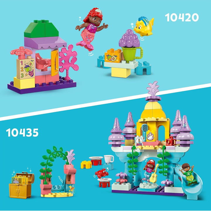 LEGO DUPLO | Disney Ariel's Magical Underwater Palace, jucărie educativă pentru Ariel sirena, castel subacvatic pentru copii cu vârsta de peste 2 ani 10435