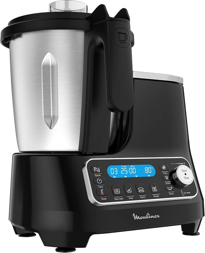 HF4568 Click Chef Küchenmaschine Mit Kochfunktion | 1400 Watt | 12 Geschwindigkeitsstufen | Gesamtvolumen 3,6 Liter | 28 Funktionen | Inkl. Zubehör Und Rezeptheft | Farbe Schwarz