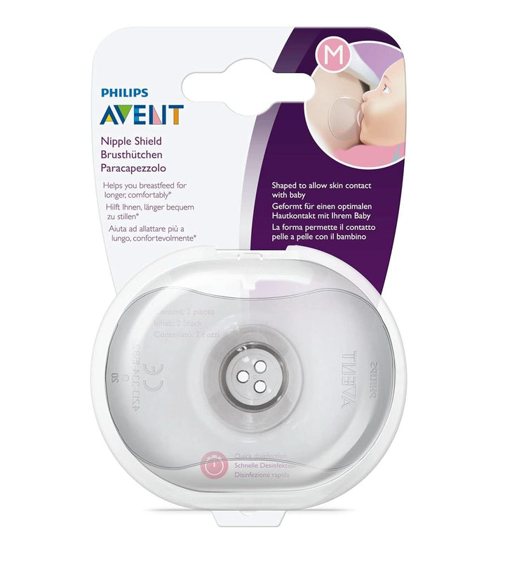 Philips Avent SCF153/03 Brustwarzenschutz, Mit Aufbewahrungsbox, Medium, 2 Stück