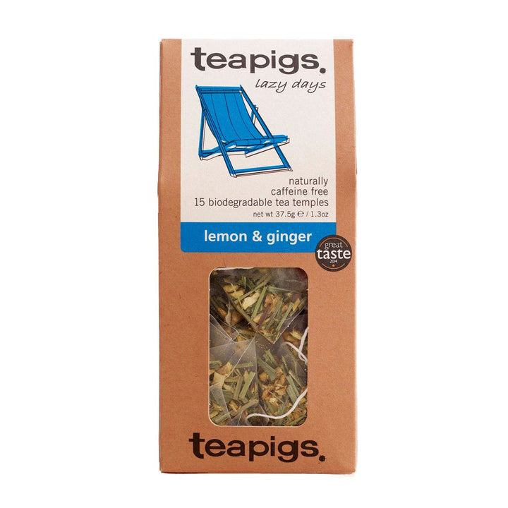 Lemon & Ginger Herbal Tea Bags Made with Whole Leaves (1 Pack of 15 Tea Bags) (520) Tea USA Naty Shop Default Title