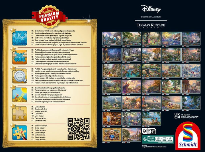 Schmidt Spiele 59635 Thomas Kinkade, Disney, Peter Pan, puzzle jigsaw 1000 piese