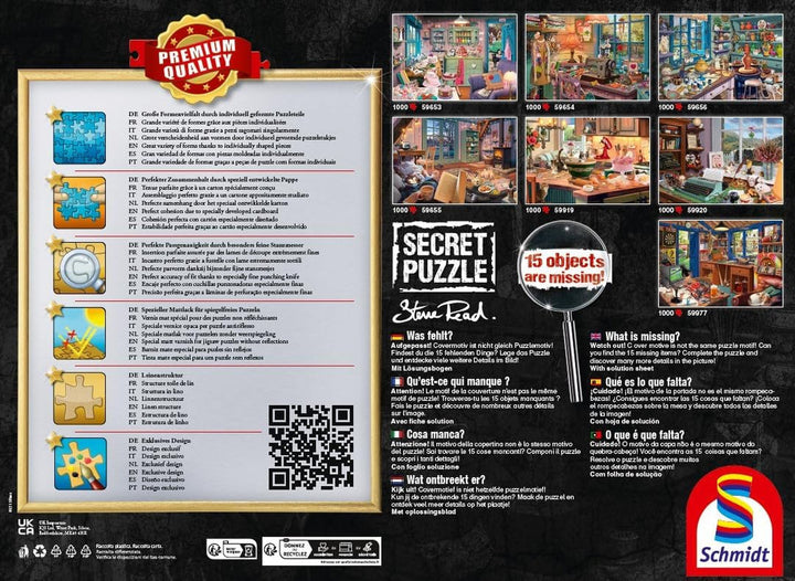 Schmidt Spiele 59655 În casa de vacanță, 1000 piese Puzzle secret