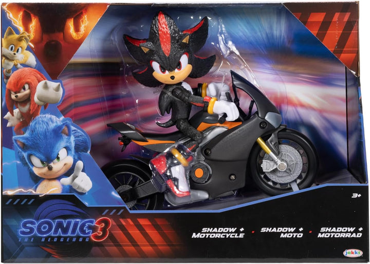 Sonic 3 The Movie Shadow Figure, 15 Cm, Movable, Inclusiv Shadow Mobile de la Jakks Pacific, Acoustic, Negru