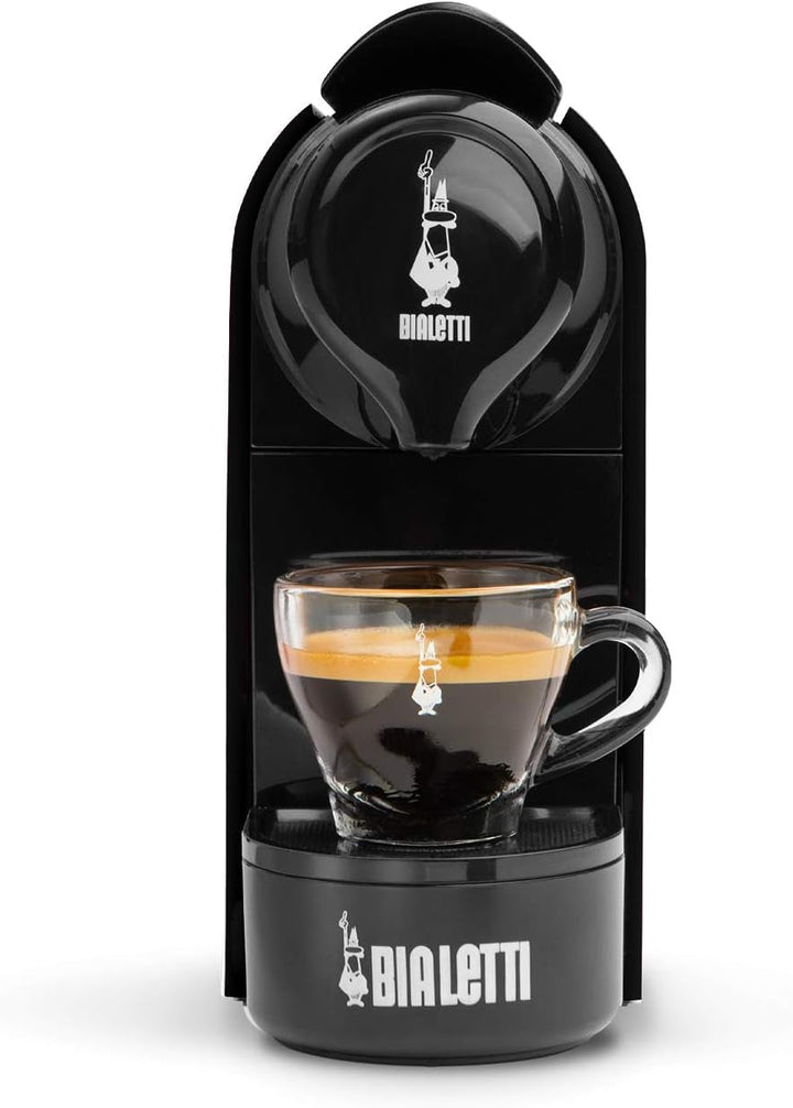 Bialetti Gioia Mașină și cafea Espresso per Capsule in Alluminio Bialetti, 1200, Negru