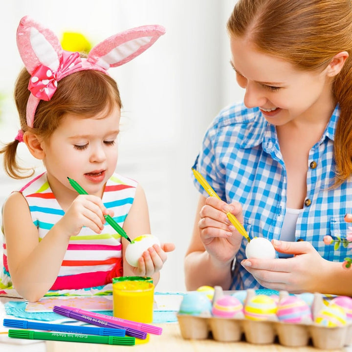 12 Stück Lebensmittelfarbe Stift, Lebensmittel Stifte Backen Lebensmittelfarbe Stifte Essbarer Markierungen Mit Feiner Und Dicker Spitze Für Kuchen,Macaron,Ostereier (10 Farben)