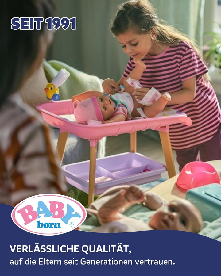 BABY Born Emma în stil junglă - Păpușă de 43 cm înălțime - 10 funcții Inclusiv accesorii și rochiță în culori unisex - Funcționează fără baterii - Potrivit pentru copii cu vârsta de 3 ani și peste