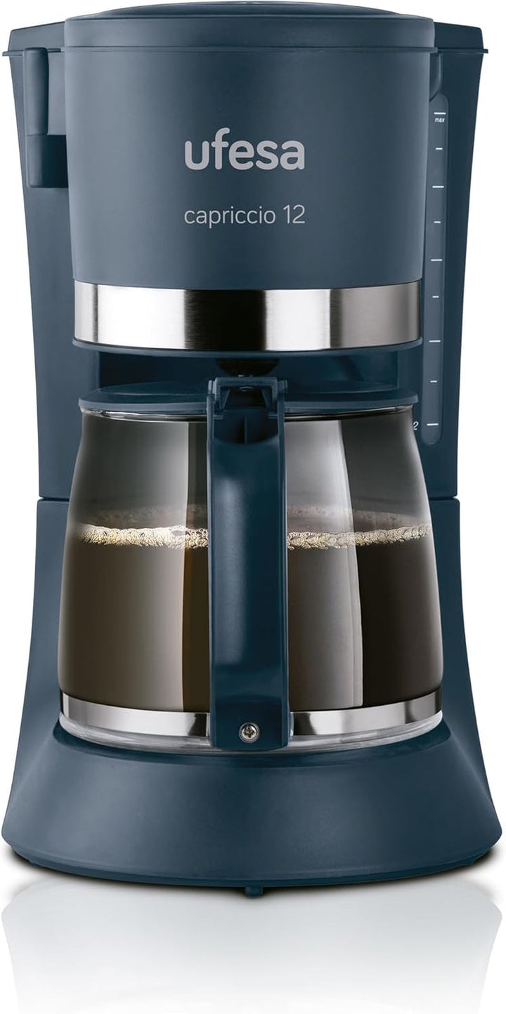 Ufesa CG7115 Capriccio 6 Delux filtru de cafea cu picurare, 6 cești, 600W, carafă de 0,6L, sistem anti-picurare, oprire automată, suprafețe din oțel inoxidabil