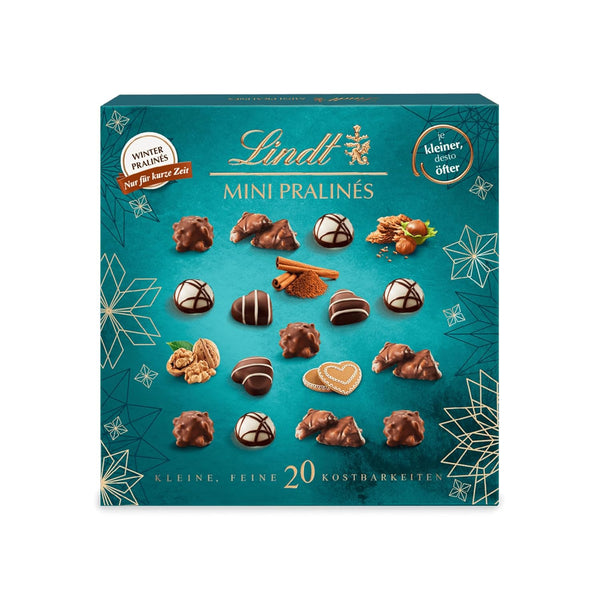 Lindt Schokolade Winter Mini Pralinen | 90G | 20 Feine Pralinés in Vier Unterschiedlichen Sorten | Winterschokolade | Pralinengeschenk | Schokoladengeschenk