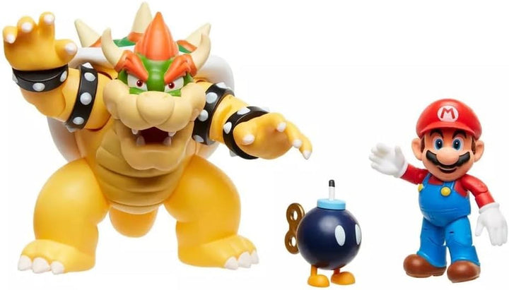 Nintendo Super Mario Bowser 18Cm Vs. Mario Set de figuri (Valul 1)