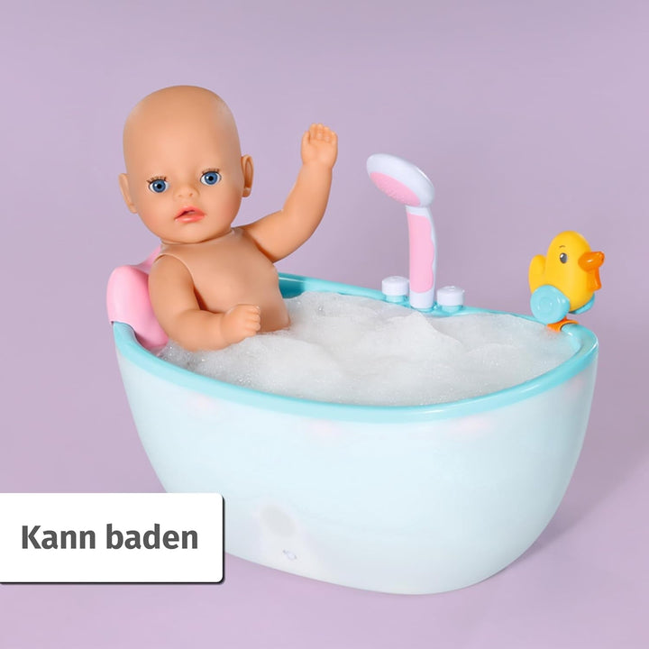 BABY Born Lukas (Little Baby Boy) 36Cm, păpușă cu 7 funcții pentru copii de la 1 an, funcționează fără baterie, păpușă mare de 36 cm