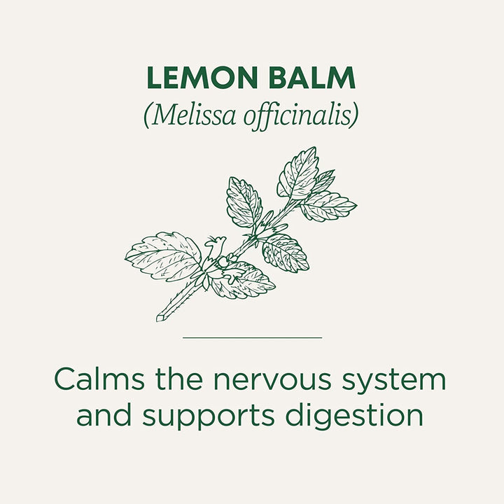 Organic Lemon Balm Herbal Tea, Calming and Supports Digestion, (Pack of 1) - 16 Tea Bags Tea USA Naty Shop