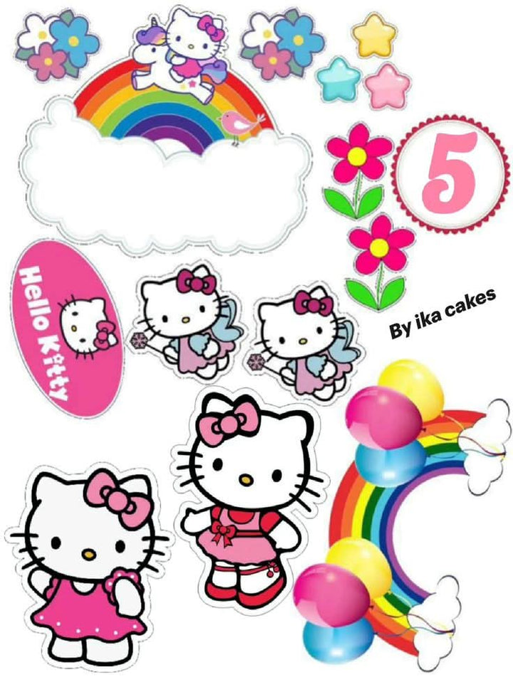 Imagine comestibila, vafa sau icing, format A4, Hello Kitty - Naty Shop 