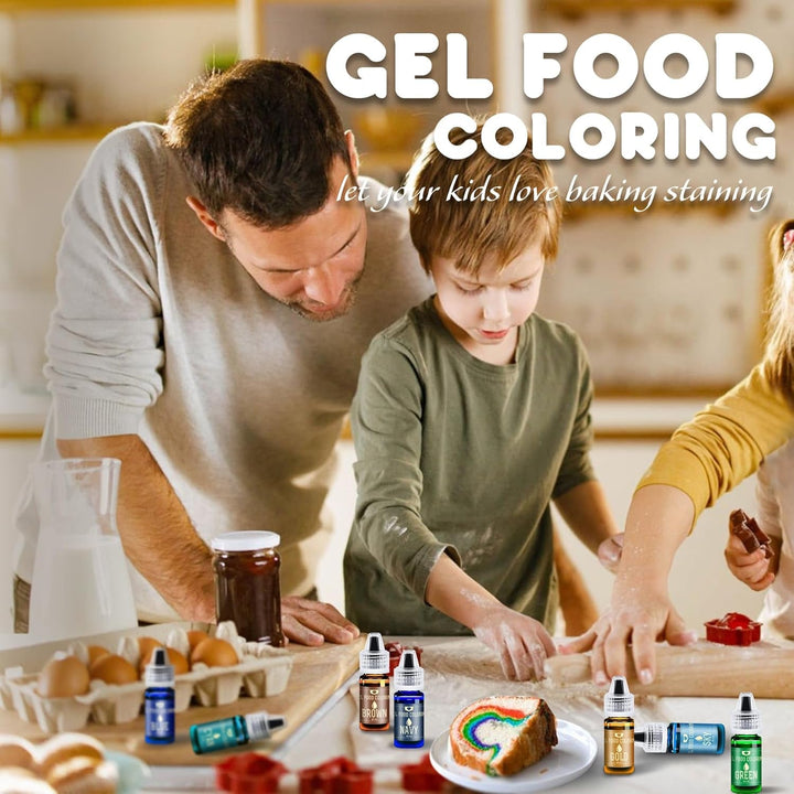 Lebensmittelfarbe Gel - 150G Konzentrierte Gel Lebensmittel Farben Zum Backen, Kuchen Dekorieren, Kekse Und Macaron - Zuckerfrei Food Coloring Für Getränken, Osterei, DIY Seifen Und Basteln (Weiß)