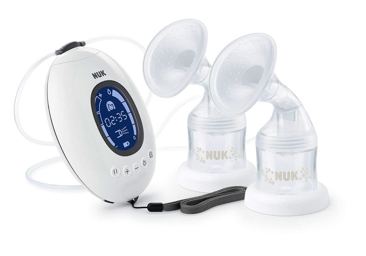 NUK Nature Sense Elektrische Doppelmilchpumpe | Mit Akku, Lcd-Display 2X 150 Ml Muttermilchbehälter