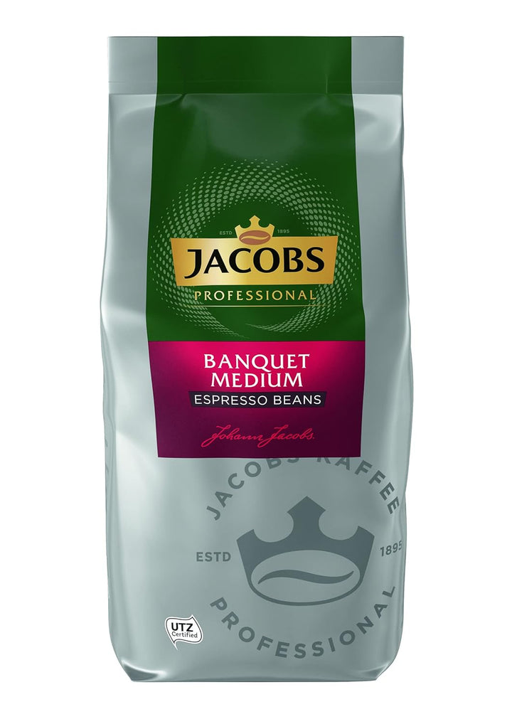 Jacobs Professional Le Grand Café Crema, Ganze Kaffeebohnen 1Kg, Mild, Intensität 2/5