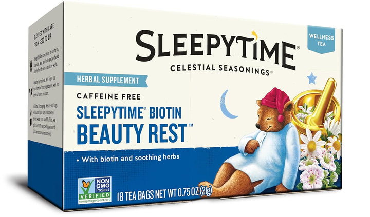 Sleepytime Biotin Beauty Rest Tea, 18 Tea Bags Box Tea USA Naty Shop
