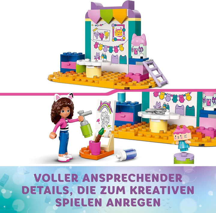 LEGO 4+ Gabby's Dollhouse Craft Fun With Baby Box, set de joacă pentru jocuri de rol, set creativ de artă și artizanat pentru fete și băieți de la 4 ani, model de jucărie House 10795