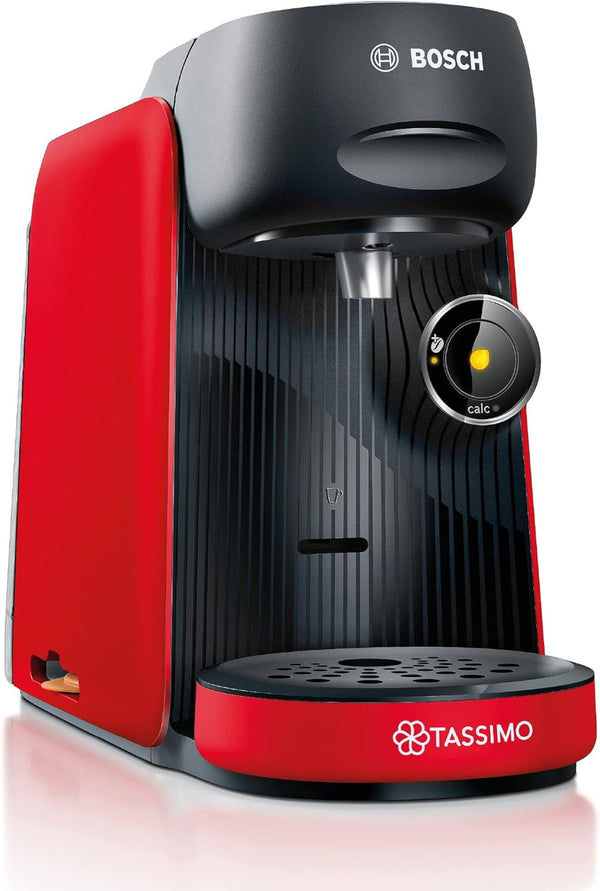 Mașină de cafea cu capsule Bosch Tassimo Finesse TAS16B7 Mașină de cafea By, 70 de băuturi, cafea mai intensă la apăsarea unui buton, deconectare automată, dozare perfectă, economie de spațiu, 1400 W, roșu