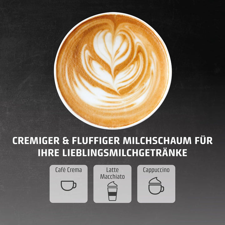 CASO Espressogourmet Crema - mașină cu portafilter, mașină de espresso, cu spumă de lapte, espresso, cappuccino, portafilter din oțel inoxidabil, pompă Ulka de 20 bar, mașină de cafea, cafea pudră, doze ESE