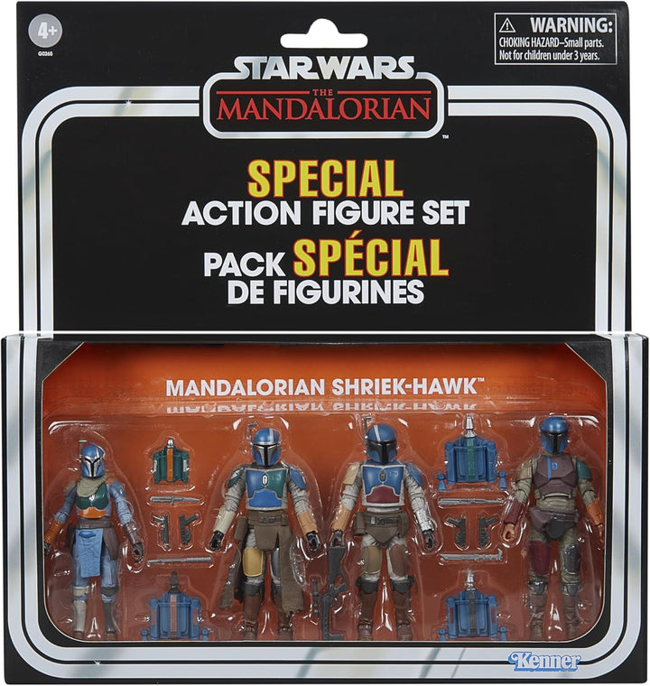 Star Wars Colecția Vintage Mandalorian Shriek-Hawk, 4-Pack Mandalorian, Scala 9.5 Cm