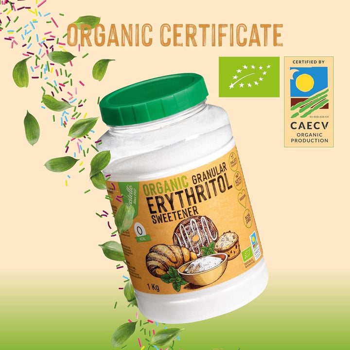 Eritritol natural organic, 10G = 7G zahăr, 1 Kg