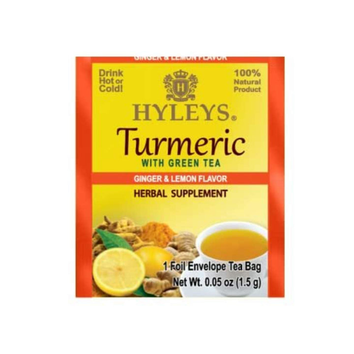 Ginger Turmeric Tea Lemon Flavor - 25 Tea Bags - Wellness Herbal Supplement Green Tea Tea USA Naty Shop