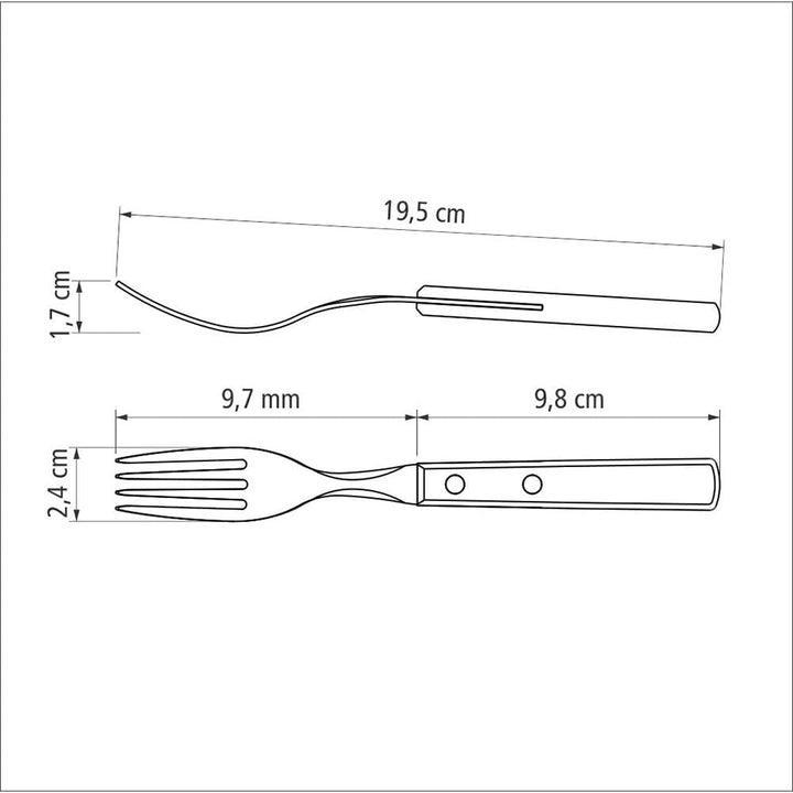 Tramontina Grillbesteck Set, 14-Teilig, Edelstahl, Grillset Mit Steakbesteck, Tranchiergabel Und Tranchiermesser, FSC