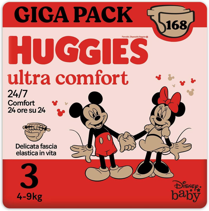 Huggies Ultra Comfort, scutece mărimea 5 (11-25 kg), design Disney, 126 bucăți